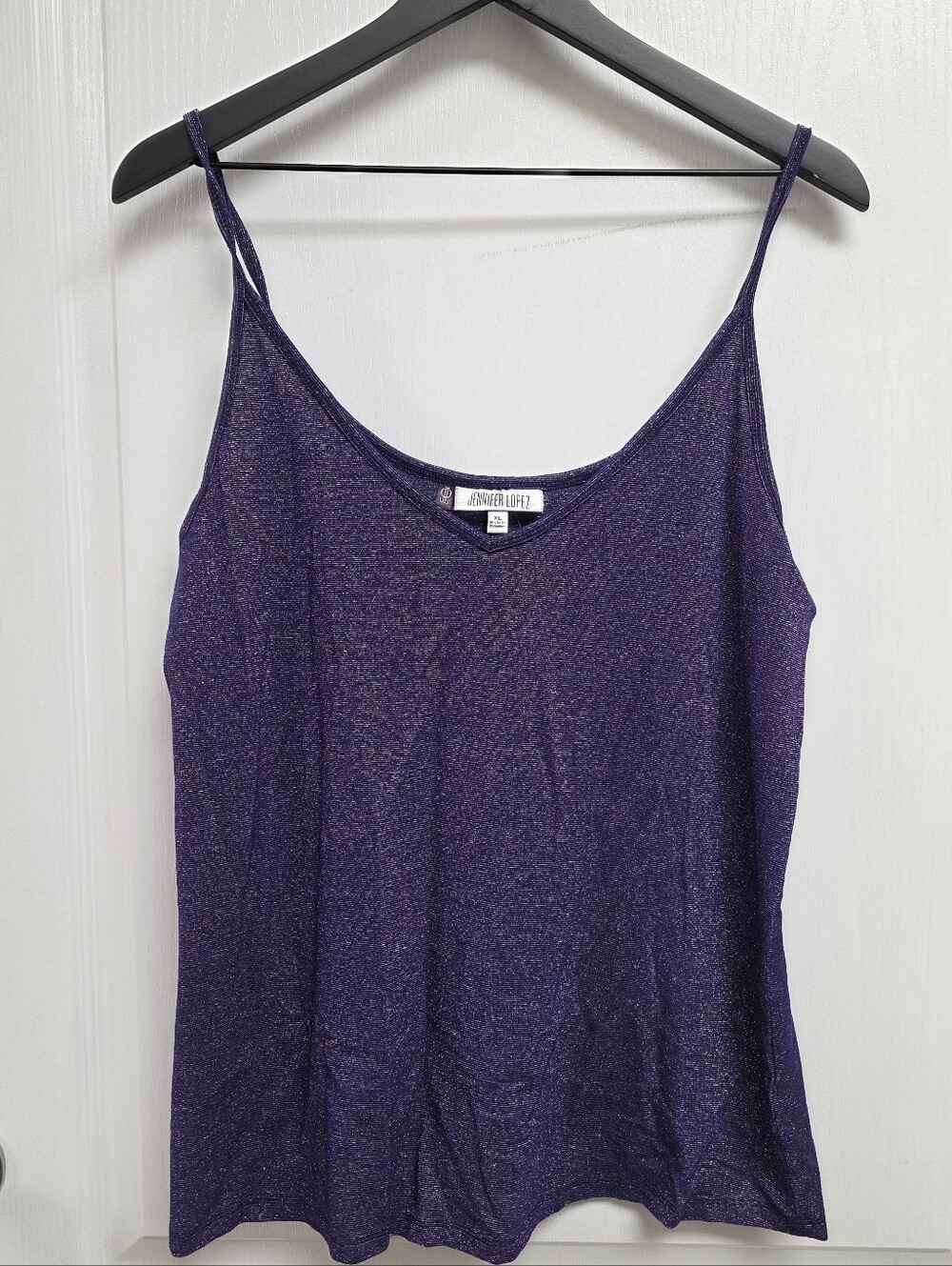 Jennifer Lopez Shimmery Purple Spaghetti-Strap Camisole Size XL